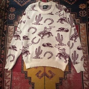 Wesc Cream and Brown Patterned Sweater